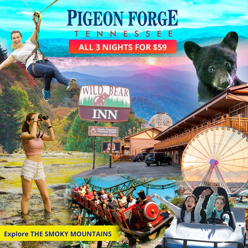 Creative Facebook ad for Pigeon Forge