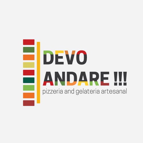 Colorful logo design for a delicious modern pizzeria