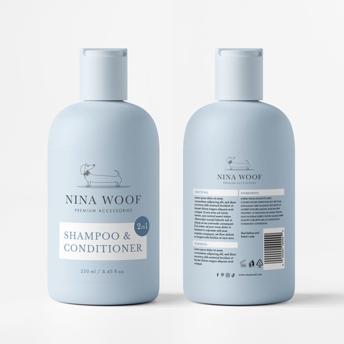 Packaging for a  grooming line for pets