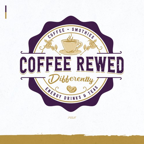 Cozy Logo design for COFFEE REWED DIFFERENTLY