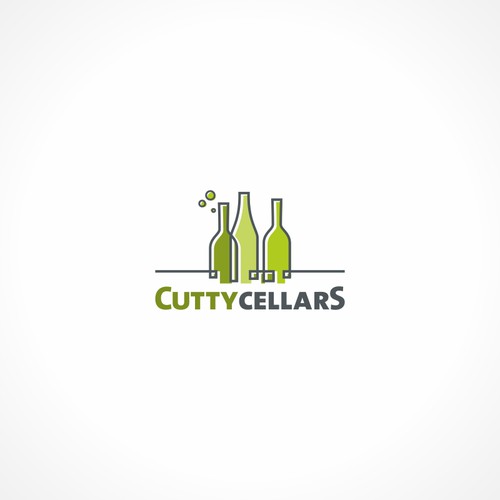 logo and business card for Cutty Cellars