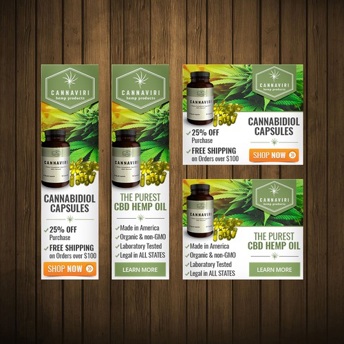 Banner ad for hemp products