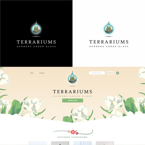 Elegant Logo Concept For Terrarium Shop