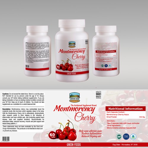 Vitamin/Supplement Bottle Label Design Plus Regular Work After