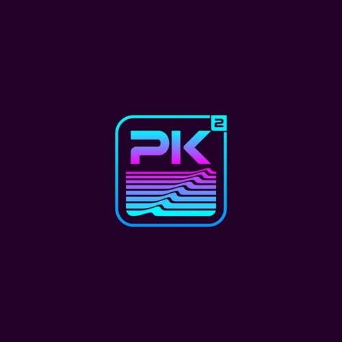 Retro PK2 Logo Design