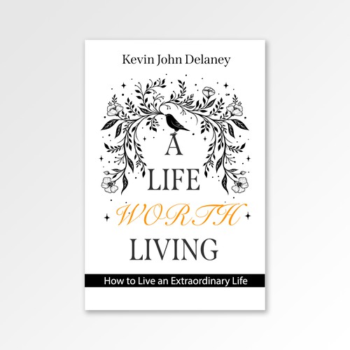 Book Cover- clean and simple design for inspirational self-help book about living a remarkable life.