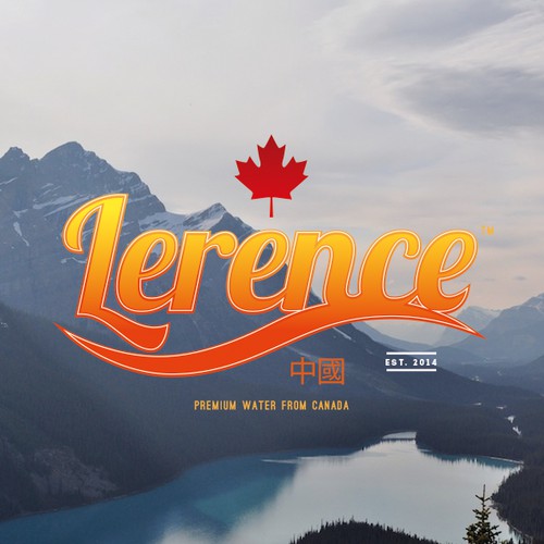 Create a capturing modern logo for the bottled water brand LERENCE