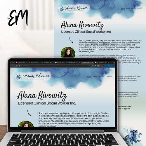 Calm, Colorful Therapy Site