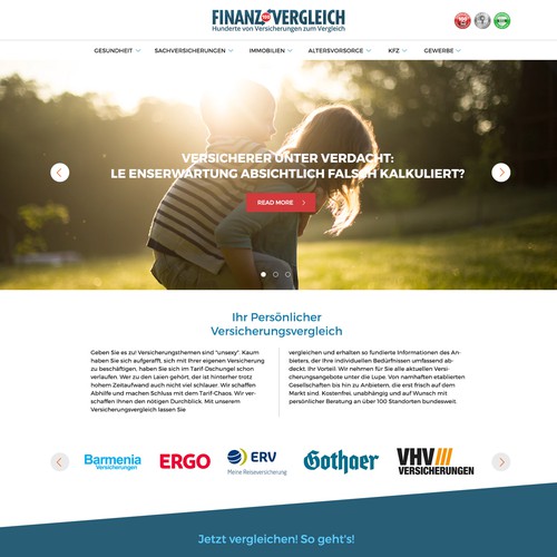 Design for German Insurance Website