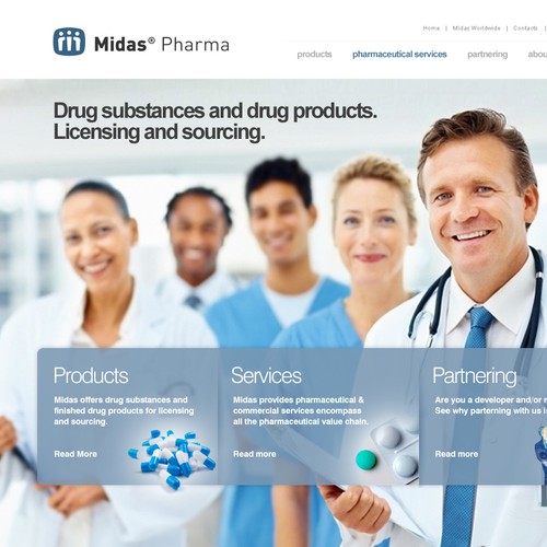 Create the next website design for Midas Pharma