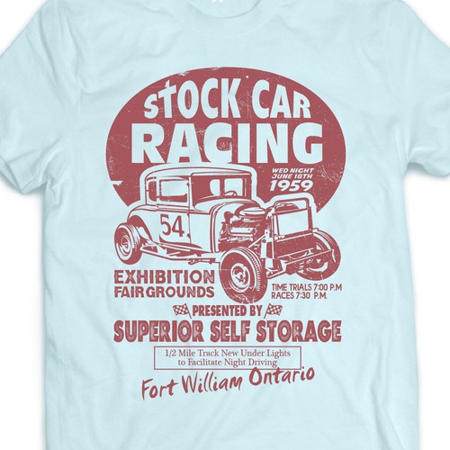 Retro 50s 60s automotive T shirt design