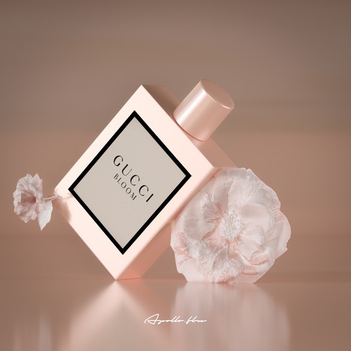 Gucci Bloom Perfume render 2