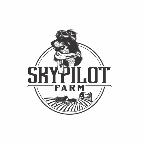 Hand drawn logo for farm