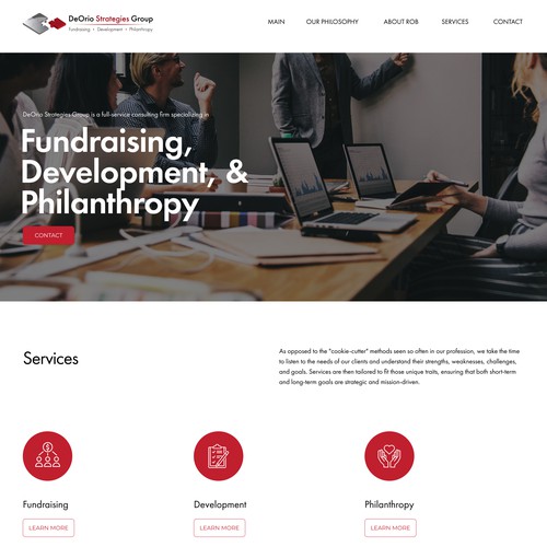 Trendy website for business consulting company