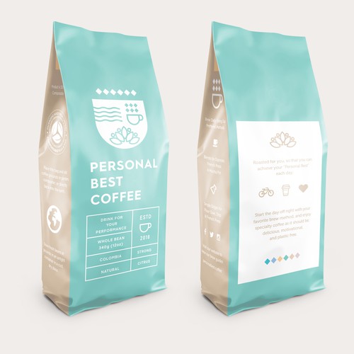 Personal Best Coffee - Bag Design