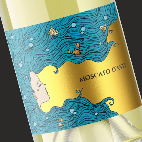 Moscato d'Asti Label, Italy