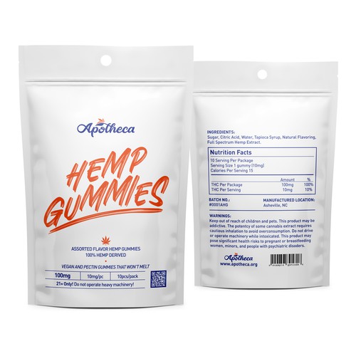Hemp Gummies Packaging for Apotheca