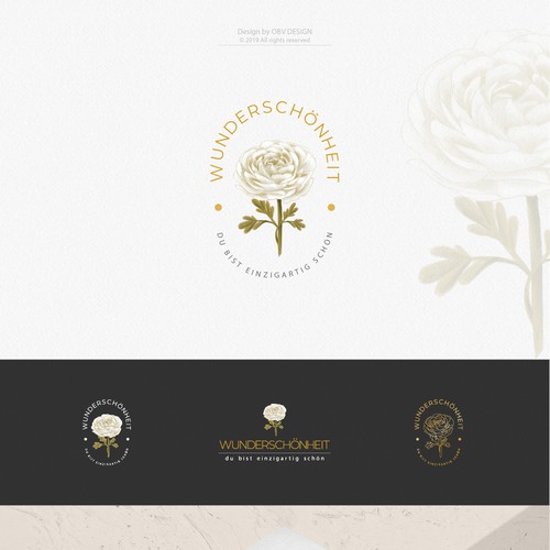 Unique and modern flower logo (ranunculus) for a fashion and (life-)style start up. This version didn't make a cut but I still like it.