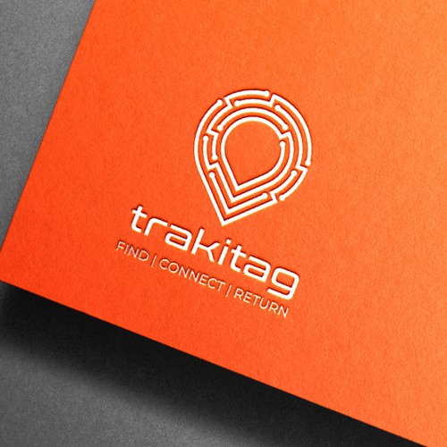 Minimal Logo Design for trakitag, an oudoor tech company.