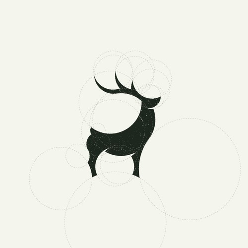 Rustic deer icon