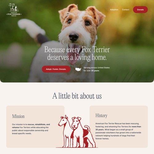 American Fox Terrier Rescue | Squarespace Website for a Nonprofit Organization