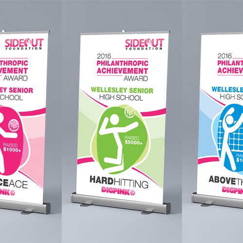 Rollup banner for a Philanthropic Awards event
