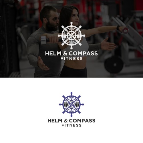 Logo for Personal Trainer Website - Nautical theme, helm and compass