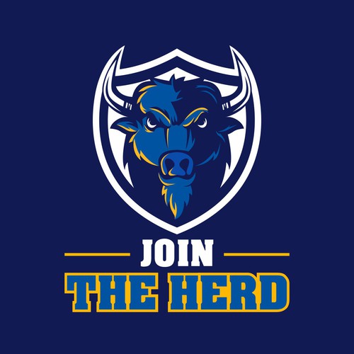 Design Bison Mascot for "The Herd" at College