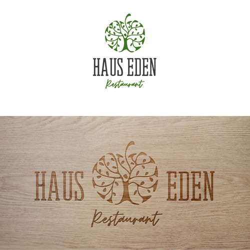 Logo design for a restaurant specializing in healthy food  in the form of sustainability and dietary cooking