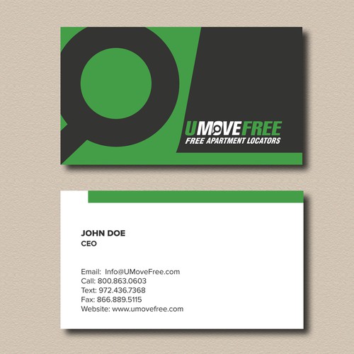 Clean & simple business card for UMF
