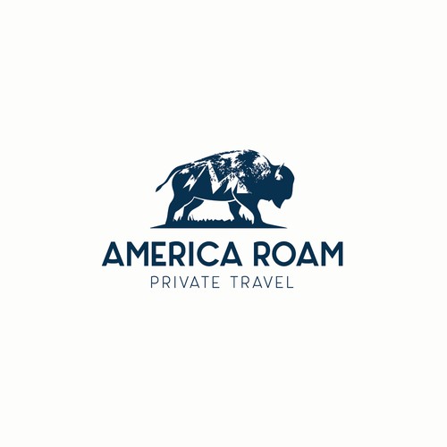 Logo for Startup travel company (AMERICA ROAM).