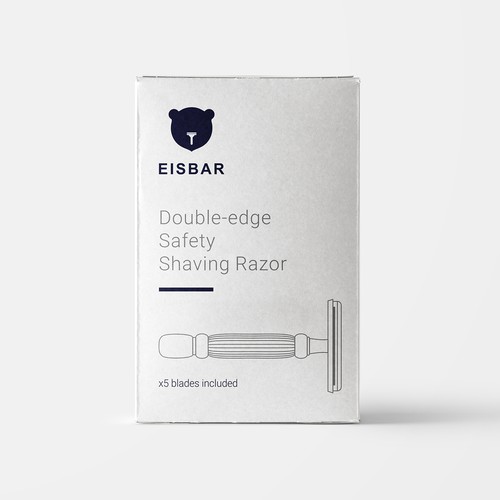 EISBAR DE Shaving Razor lid & bottom box