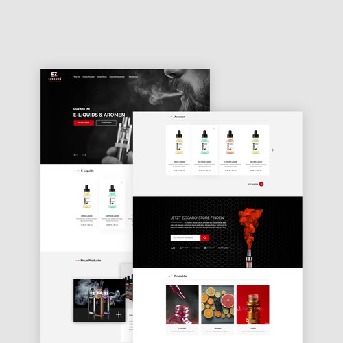Webdesign Concept for a Vape Shop