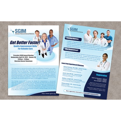 Academic Medical Society needs a 1 page course flyer
