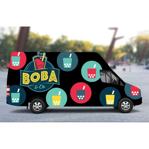 Vehicle Wrap for Boba & Co. Food Truck