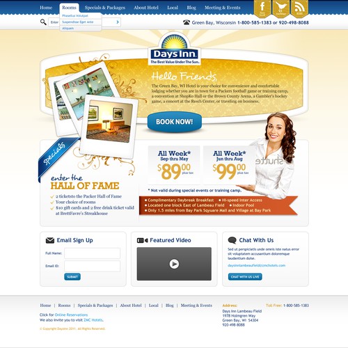 New website design wanted for Days Inn Hotel