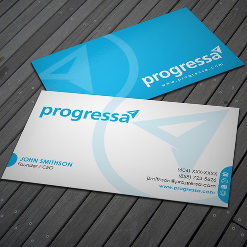 Business cards for Canadian financial institution
