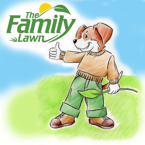 Hand drawn mascotte design with 'crayon feeling'