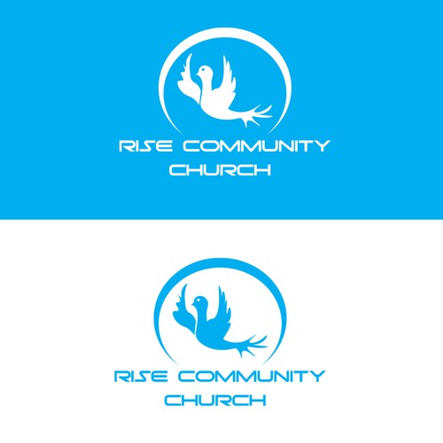 Create a modern logo for a new church: Rise Community Church