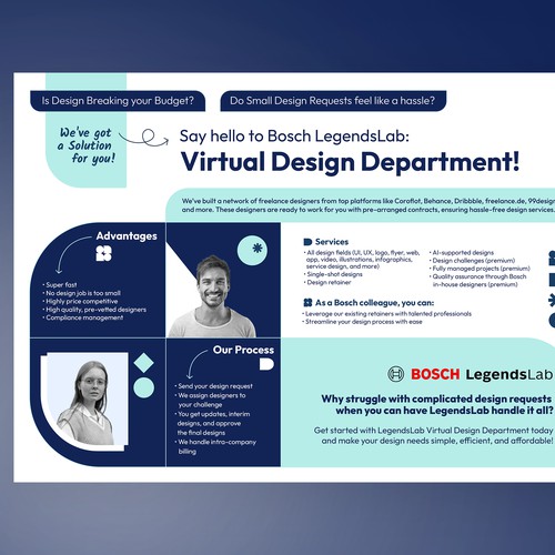 Flyer design for BOSCH; progressive service offering