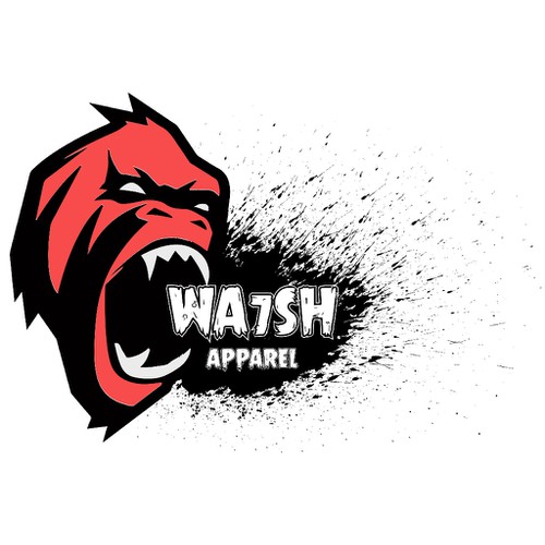 Create a fun and energetic apparel logo for Wa7sh Apparel