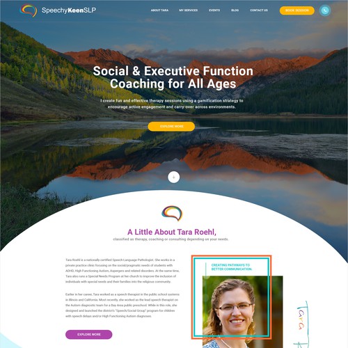 Homepage Concept for a Speech Therapist