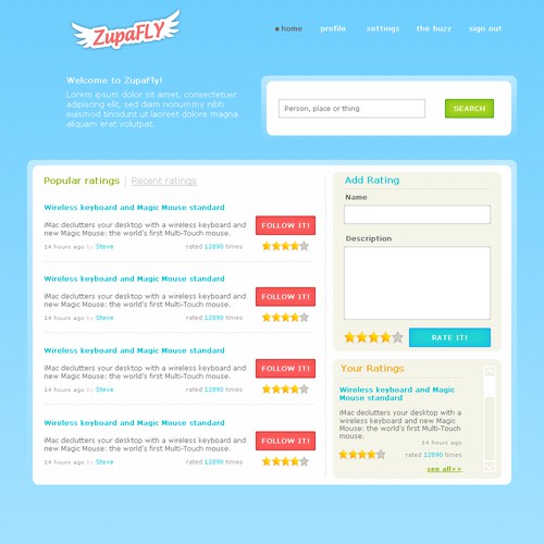 Web 2.0 Social Rating Site (no code)