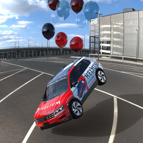 Car wrap - Helium, digital marketing agency