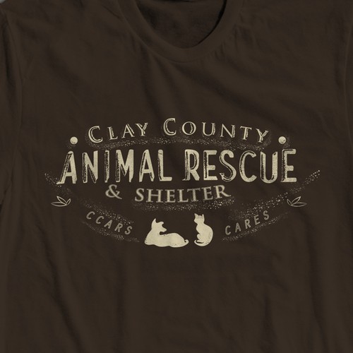 Retro T-shirt for a compassionate animal shelter