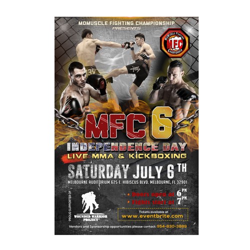 MMA & kickboxing flyer