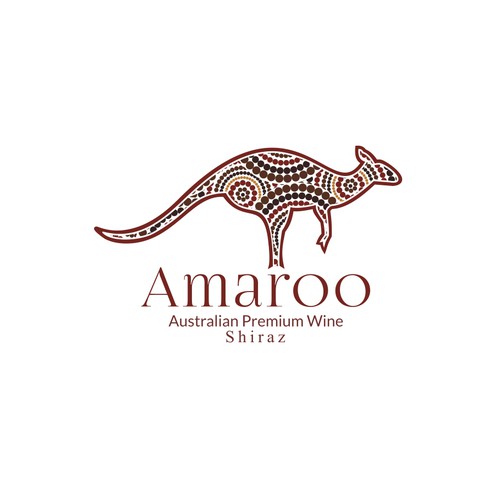 Kangaroo and Aborigin Arts logo concepts for Amaroo