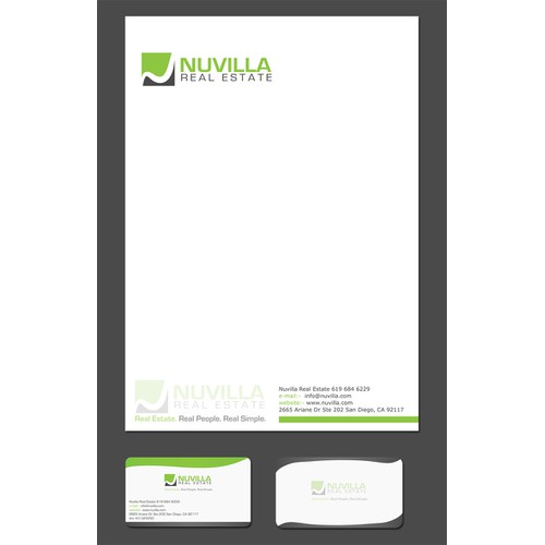 New stationery wanted for Nuvilla Real Estate