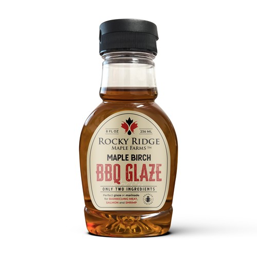 Vintage Label for Birch and Maple Syrup Barbecue Glaze