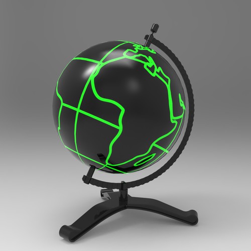 Earth globe model for a feature film.